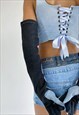 DENIM CROP CORSET