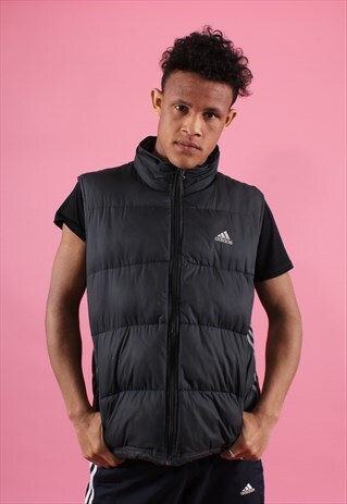 BLACK ADIDAS PADDED GILET
