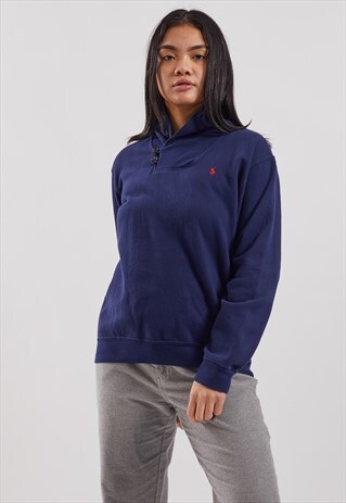VINTAGE RALPH LAUREN BUTTON UP SWEATSHIRT