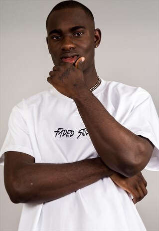OVERSIZED EMBROIDERED LOGO TEE