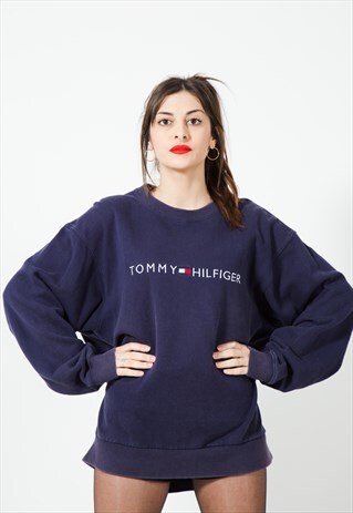 VINTAGE 90S TOMMY HILFIGER SWEATSHIRT OVERSIZE / S3377