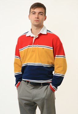 90s Vintage VALENTINO Coloured Polo Long Sleeve Tshirt 19024
