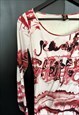 JEAN PAUL GAULTIER RARE ONE GRAPHIC DESIGN FIRE PRINT DRESS 