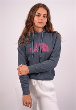 VINTAGE THE NORTH FACE HOODIE JUMPER BLUE