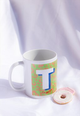 Colourful Alphabet Letter T Mug 