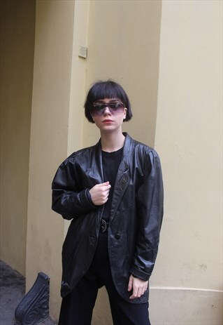 VINTAGE 70' COOL UNIQUE LEATHER UNISEX JACKET