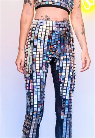 MIRROR SEQUIN LEGGINGS PARTY FESTIVAL CHRISTMAS