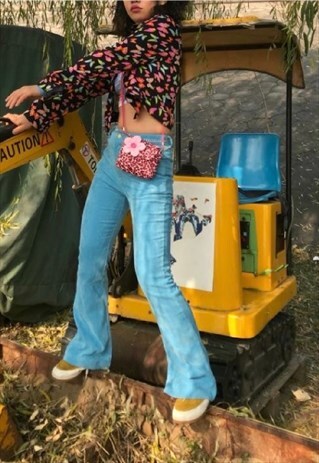 BLUE 80S COWBOY PANTS