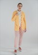 VINTAGE 80S BUTTON UP KNITWEAR CARDIGAN IN PASTEL YELLOW XS