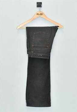 Vintage Women's Ralph Lauren Corduroy Trousers Black XLarge