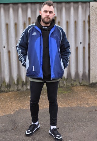 00'S Y2K ADIDAS FOOTBALL WINDBREAKER TRACK JACKET