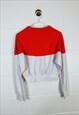 VINTAGE NIKE SWEATSHIRT RED WHITE CROPPED WITH SPELLOUT LOGO