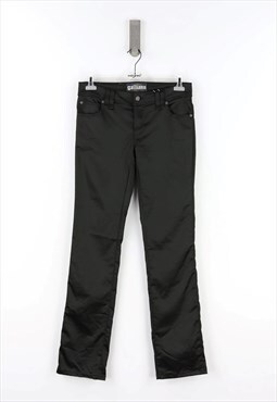 Galliano Slim Fit Low Waist Trousers in Black - 44