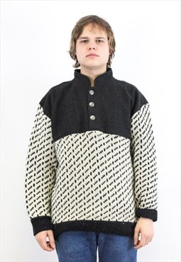 BOUVIAC Norwegian Vintage M Men Wool Sweater Jumper Pullover