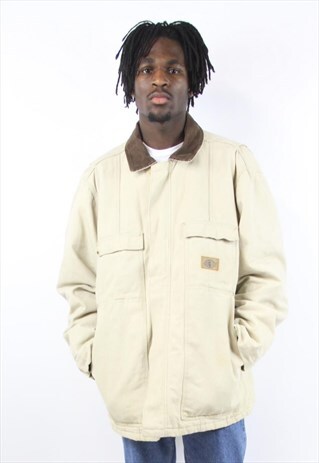 VINTAGE DICKIES CREAM CORD COLLARED JACKET