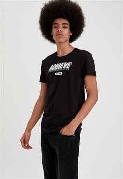 Man Printed T-Shirt - Black