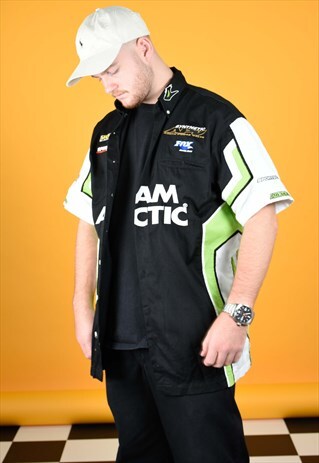 FRESH VINTAGE ARCTIC RACING SHIRT WITH A NEON GREEN TRIM