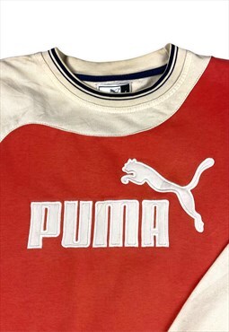 Vintage Puma Reworked Colour Blocking Jumper (L)