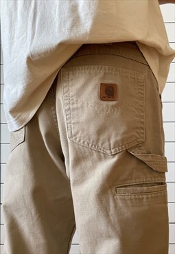 Vintage CARHARTT Carpenter Pants Loose Baggy Double Knee 
