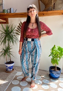 Vintage 90's High Waisted Pastel Trousers - M/L
