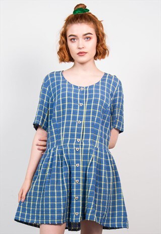 VINTAGE 90'S CHECK MINI DRESS