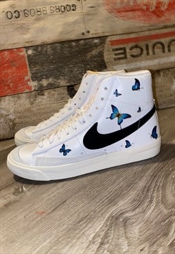 Nike custom Blazers - blue butterflies  