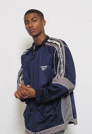 VINTAGE REEBOK TRACK JACKET BLUE