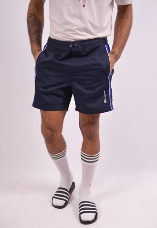 CHAMPION MENS VINTAGE SHORTS LARGE BLUE 90S