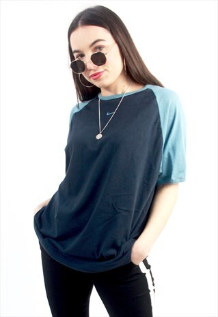 90'S RETRO BLUE OVERSIZED T-SHIRT