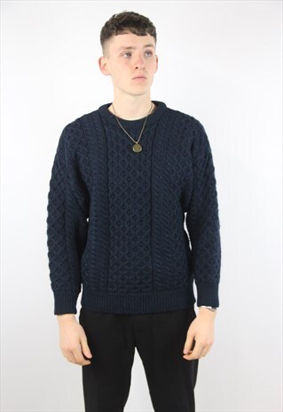 VINTAGE ARAN WOOL JUMPER