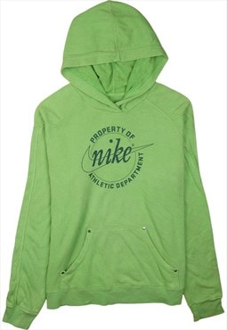 Vintage 90's Nike Hoodie Spellout Center Middle Swoosh Green