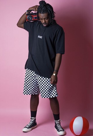 EXCLUSIVE RARE BLACK CHEQUERED CHEF SHORTS