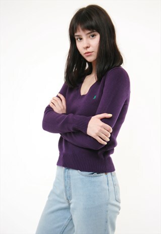 90S VINTAGE POLO RALPH LAUREN PURPLE JUMPER 451