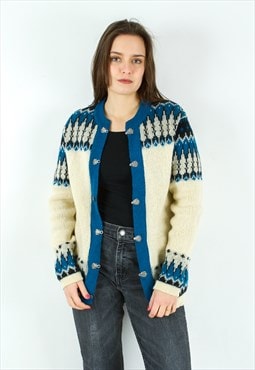 Janus Of Norway Wool Norwegian Cardigan Knitted Jacket