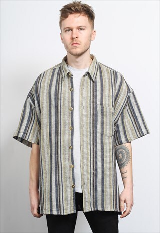 VINTAGE AZTEC PATTERNED SHIRT