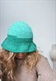 HAND MADE KNITTED COTTON BUCKET HAT