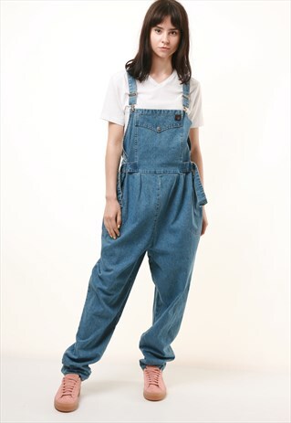 90S VINTAGE VTG RARE DENIM DUNGAREE OVERALLS 546