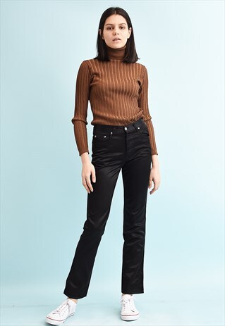 Y2K REGULAR WAIST SHIMMER TROUSERS