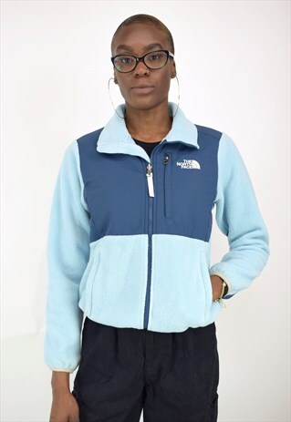 VINTAGE 90'S THE NORTH FACE BLUE ZIP UP FLEECE