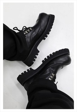 Tractor boots high fashion platform shoes chunky brogues
