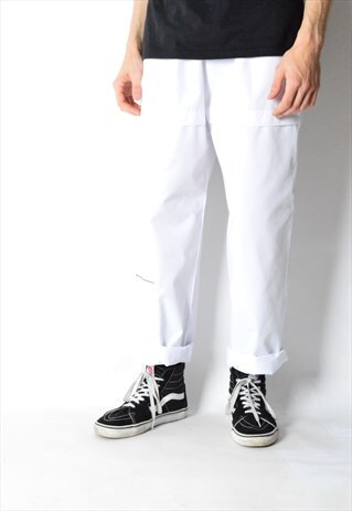 VINTAGE 90S WHITE WORK PANTS