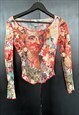 JEAN PAUL GAULTIER RARE Y2K FACES PRINT VINTAGE TOP