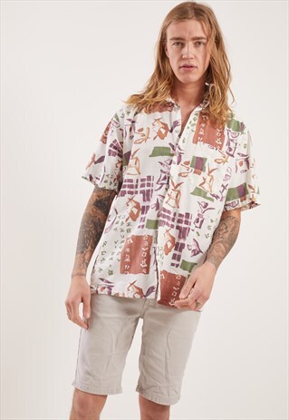 VINTAGE PATTERNED SHORT SLEEVE SHIRT