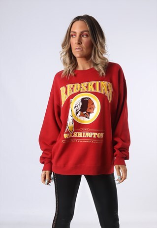 SWEATSHIRT JUMPER OVERSIZED REDSKINS LOGO UK 18 (D-1E)