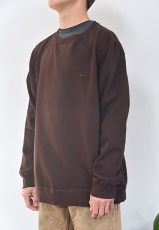 brown nike crewneck