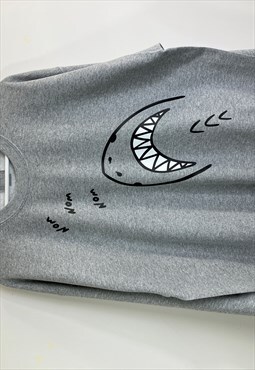 Mega shark novelty sweatshirt - Mid Grey