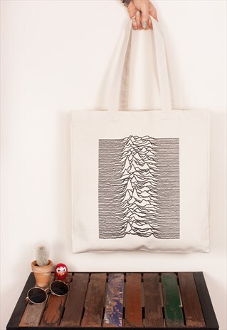PULSAR JOY DIVISION USED UNKNOWN PLEASURES CANVAS TOTE BAG