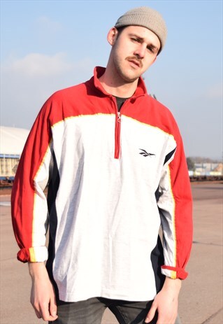 90S QUARTERZIP 1/4 ZIP MULTICOLORREEBOK SWEATSHIRT SWEATER