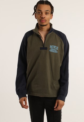 VINTAGE NIKE PRINT 1/4 ZIP SWEATSHIRT