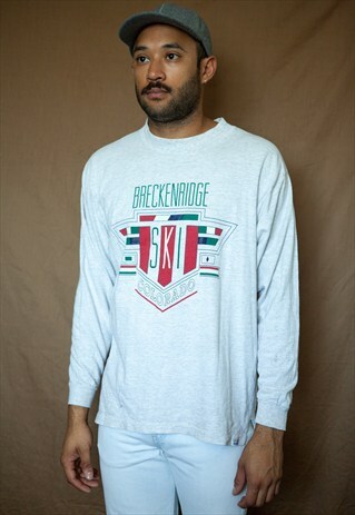 90S SURFER SKATER SKI LOGO LONG SLEEVE TEE MEDIUM